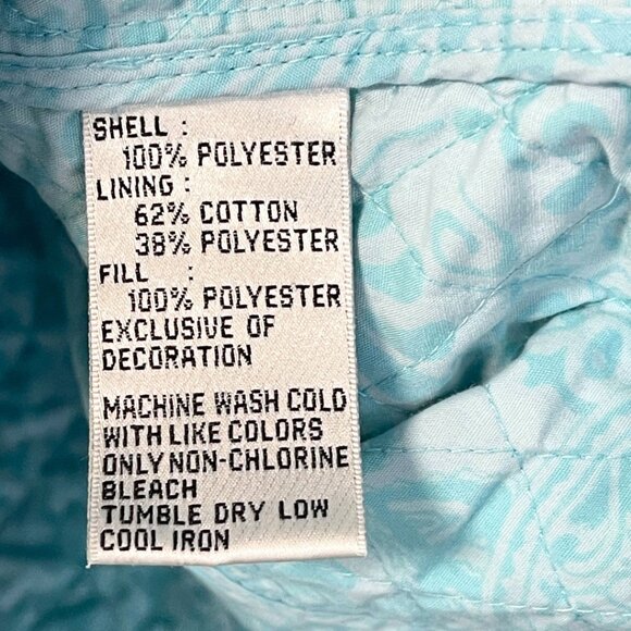 Talbots Quilted Walking Vest Womens Size L Teal Zip Up Lightweight Zip Pockets - Picture 6 of 8